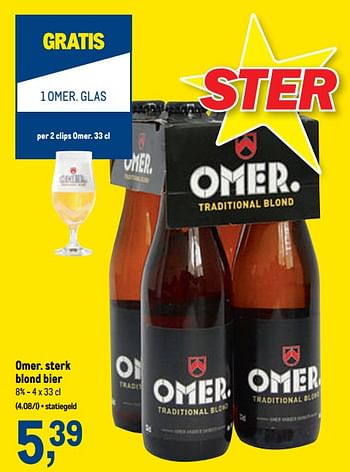 Promotions Omer. sterk blond bier - Omer - Valide de 16/12/2020 à 01/01/2021 chez Makro