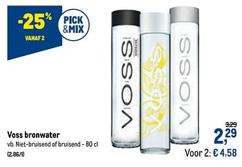 Promotions Voss bronwater niet-bruisend of bruisend - Voss - Valide de 16/12/2020 à 01/01/2021 chez Makro