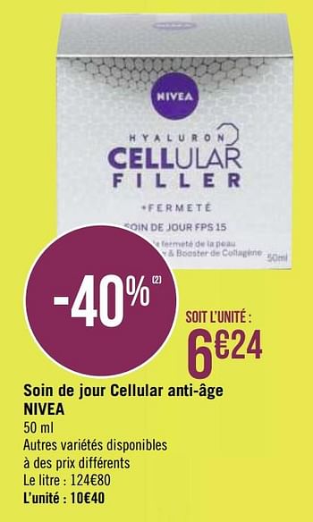 Promotions Soin de jour cellular anti-âge nivea - Nivea - Valide de 30/11/2020 à 13/12/2020 chez Géant Casino