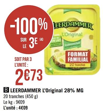 Promotions Leerdammer l`original - Leerdammer - Valide de 30/11/2020 à 13/12/2020 chez Géant Casino