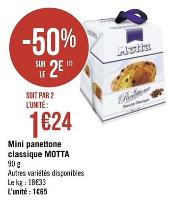 Promotions Mini panettone classique motta - Motta - Valide de 30/11/2020 à 13/12/2020 chez Géant Casino