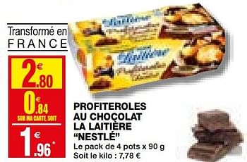 Promotions Profiteroles au chocolat la laitière nestlé - Nestlé - Valide de 02/12/2020 à 13/12/2020 chez Coccinelle