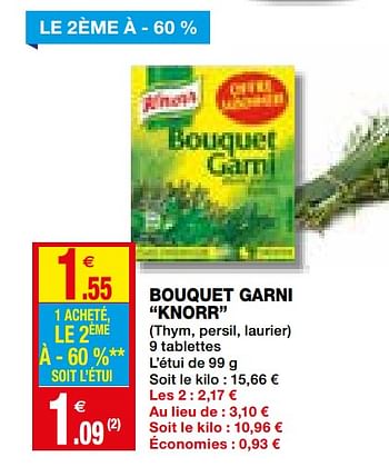 Promotions Bouquet garni knorr - Knorr - Valide de 02/12/2020 à 13/12/2020 chez Coccinelle