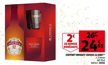 Promotions Coffret whisky chivas 12 ans - Chivas Regal - Valide de 09/12/2020 à 13/12/2020 chez Auchan Ronq