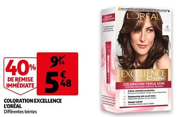 Promotions Coloration excellence l`oréal - L'Oreal Paris - Valide de 09/12/2020 à 13/12/2020 chez Auchan Ronq
