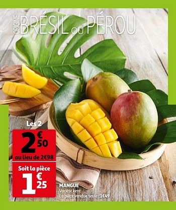 Promotions Mangue - Produit Maison - Auchan Ronq - Valide de 09/12/2020 à 13/12/2020 chez Auchan Ronq