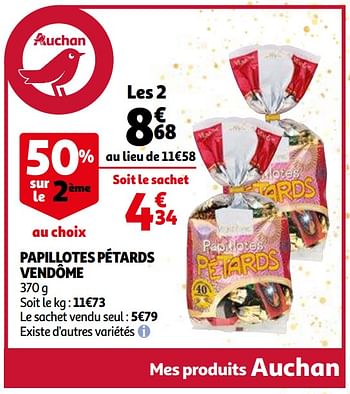 Promotions Papillotes pétards vendôme - Vendôme - Valide de 09/12/2020 à 13/12/2020 chez Auchan Ronq