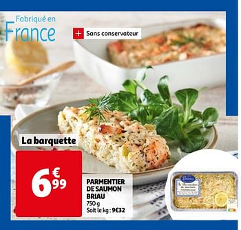 Promotions Parmentier de saumon briau - Briau - Valide de 09/12/2020 à 13/12/2020 chez Auchan Ronq