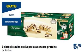 Promotions Delacre biscuits en duopack avec tasse gratuite nordica - Delacre - Valide de 16/12/2020 à 01/01/2021 chez Makro