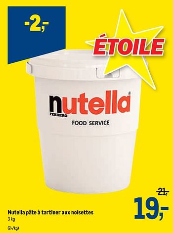 Promotions Nutella pâte à tartiner aux noisettes - Nutella - Valide de 16/12/2020 à 01/01/2021 chez Makro