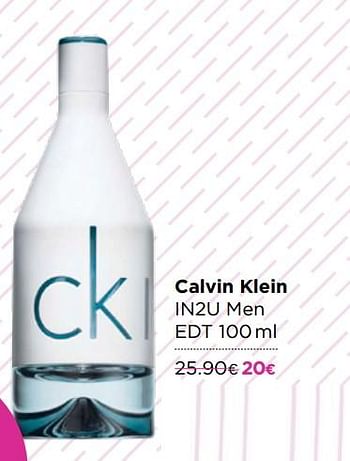 Promoties Calvin klein in2u men edt - Calvin Klein - Geldig van 02/12/2020 tot 31/12/2020 bij ICI PARIS XL