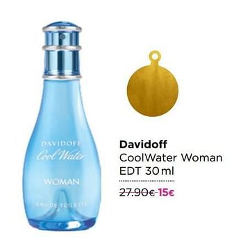 Promoties Davidoff coolwater woman edt - Davidoff - Geldig van 02/12/2020 tot 31/12/2020 bij ICI PARIS XL