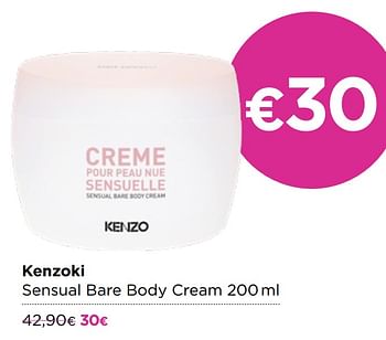 Promoties Kenzoki sensual bare body cream - Kenzoki - Geldig van 02/12/2020 tot 31/12/2020 bij ICI PARIS XL
