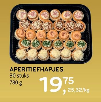 Promotions Aperitiefhapjes - Produit maison - Alvo - Valide de 16/12/2020 à 05/01/2021 chez Alvo
