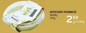 Promoties Avocado hummus wonky - Wonky - Geldig van 16/12/2020 tot 05/01/2021 bij Alvo