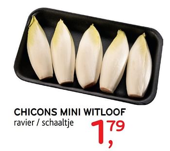 Promotions Chicons mini witloof ravier - Produit maison - Alvo - Valide de 16/12/2020 à 05/01/2021 chez Alvo