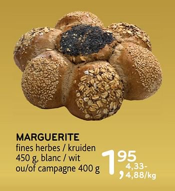 Promotions Marguerite fines herbes - Produit maison - Alvo - Valide de 16/12/2020 à 05/01/2021 chez Alvo