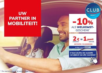Promoties Club auto5 -10% als welkomstgeschenk - Huismerk - Auto 5  - Geldig van 07/12/2020 tot 05/01/2021 bij Auto 5