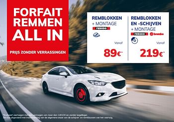 Promoties Remblokken en -schijven + montage - Ferodo - Geldig van 07/12/2020 tot 05/01/2021 bij Auto 5