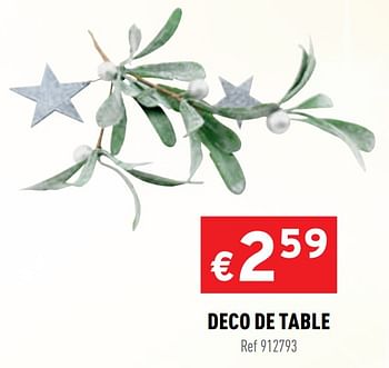 Promoties Deco de table - Huismerk - Trafic  - Geldig van 09/12/2020 tot 13/12/2020 bij Trafic