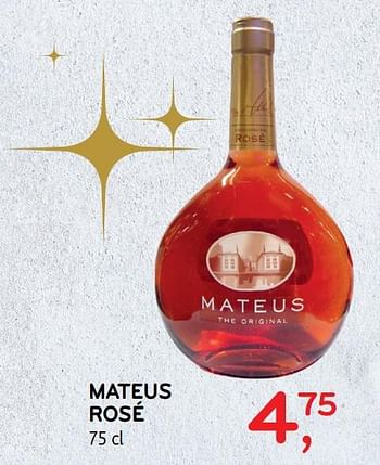 Promotions Mateus rosé - Vins rosé - Valide de 16/12/2020 à 05/01/2021 chez Alvo