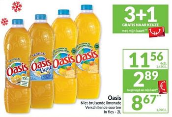 Promoties Oasis niet-bruisende limonade - Oasis - Geldig van 15/12/2020 tot 24/12/2020 bij Intermarche