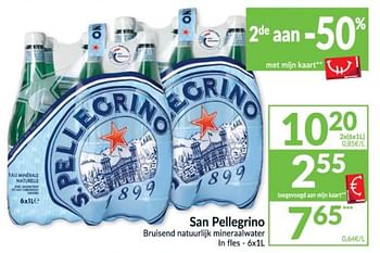 Promoties San pellegrino bruisend natuurlijk mineraalwater - San Pellegrino - Geldig van 15/12/2020 tot 24/12/2020 bij Intermarche