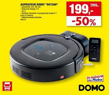 Onschuldig vertaling gebruiker Domo elektro Domo elektro aspirateur robot do7288 - En promotion chez Hubo