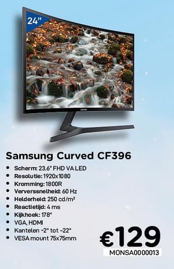 Promoties Samsung curved cf396 - Samsung - Geldig van 01/12/2020 tot 31/12/2020 bij Compudeals
