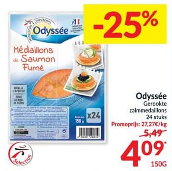 Promoties Odyssée gerookte zalmmedaillons - Odyssee - Geldig van 15/12/2020 tot 24/12/2020 bij Intermarche