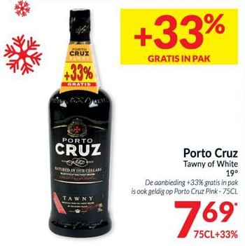 Promoties Porto cruz tawny of white - Cruz - Geldig van 15/12/2020 tot 24/12/2020 bij Intermarche