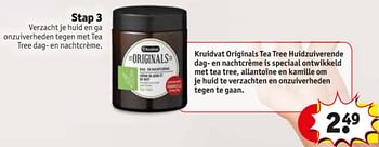 leerling voordelig dans Huismerk - Kruidvat Kruidvat originals tea tree huidzuiverende dag- en  nachtcrème - Promotie bij Kruidvat