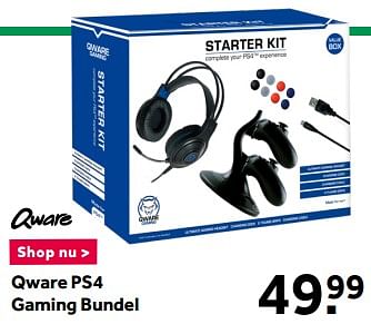 Promoties Qware ps4 gaming bundel - Qware - Geldig van 12/12/2020 tot 27/12/2020 bij Intertoys