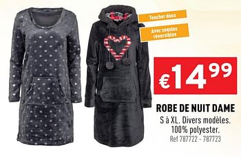 Promotions Robe de nuit dame - Produit maison - Trafic  - Valide de 16/12/2020 à 20/12/2020 chez Trafic