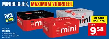 Promoties Minicans - Coca Cola - Geldig van 21/12/2020 tot 27/12/2020 bij Lidl