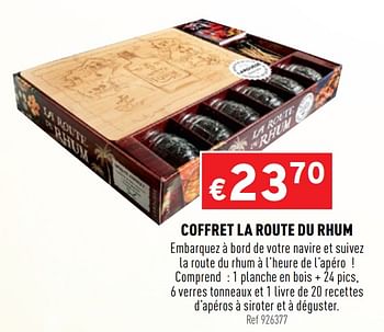 Promotions Coffret la route du rhum - Produit maison - Trafic  - Valide de 16/12/2020 à 20/12/2020 chez Trafic