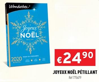Promotions Joyeux noël pétillant - Wonderbox - Valide de 16/12/2020 à 20/12/2020 chez Trafic