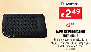 Promotions Tapis de protection thermique - Homday - Valide de 16/12/2020 à 20/12/2020 chez Trafic