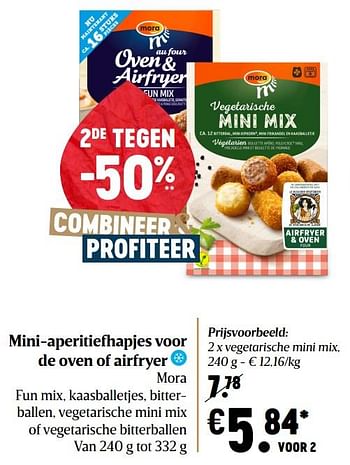 Promoties Mini-aperitiefhapjes voor de oven of airfryer mora - Mora - Geldig van 17/12/2020 tot 25/12/2020 bij Delhaize