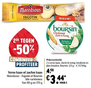 Promoties Verse kaas, zacht + romig, knoflook en fijne kruiden, boursin - Boursin - Geldig van 17/12/2020 tot 25/12/2020 bij Delhaize