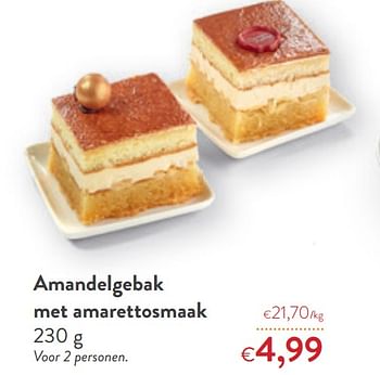 Promotions Amandelgebak met amarettosmaak - Produit maison - Okay  - Valide de 16/12/2020 à 31/12/2020 chez OKay