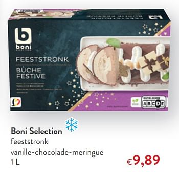 Promoties Boni selection feeststronk vanille-chocolade-meringue - Boni - Geldig van 16/12/2020 tot 31/12/2020 bij OKay
