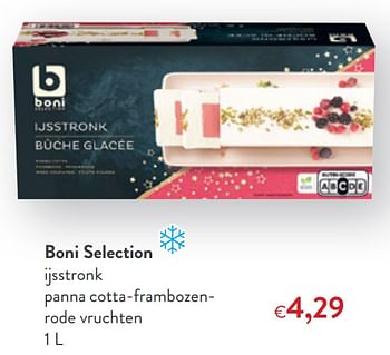 Promotions Boni selection ijsstronk panna cotta-frambozenrode vruchten - Boni - Valide de 16/12/2020 à 31/12/2020 chez OKay