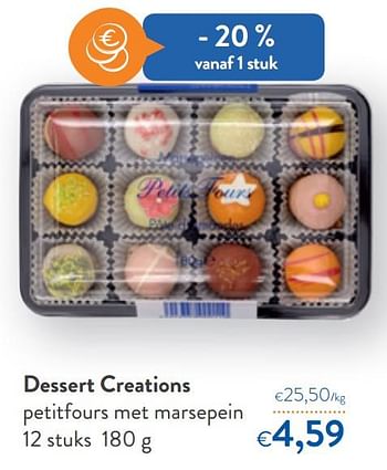Promoties Dessert creations petitfours met marsepein - Dessert Creations - Geldig van 16/12/2020 tot 31/12/2020 bij OKay