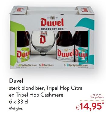 Promoties Duvel sterk blond bier tripel hop citra en tripel hop cashmere - Duvel - Geldig van 16/12/2020 tot 31/12/2020 bij OKay