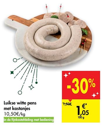 Promoties Luikse witte pens met kastanjes - Huismerk - Carrefour  - Geldig van 16/12/2020 tot 24/12/2020 bij Carrefour