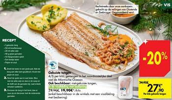 Promoties Gekuiste tongen - Huismerk - Carrefour  - Geldig van 16/12/2020 tot 24/12/2020 bij Carrefour