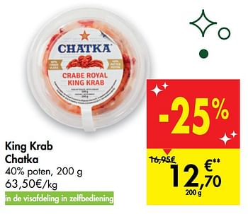 Promoties King krab chatka - Chatka - Geldig van 16/12/2020 tot 24/12/2020 bij Carrefour