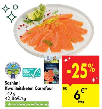 Promotions Sashimi kwaliteitsketen carrefour - Produit maison - Carrefour  - Valide de 16/12/2020 à 24/12/2020 chez Carrefour