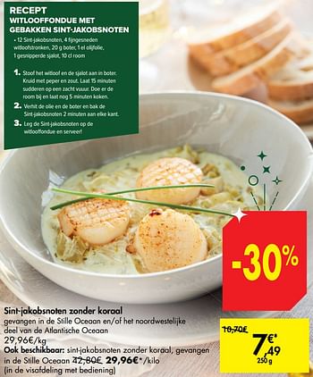 Promoties Sint-jakobsnoten zonder koraal - Huismerk - Carrefour  - Geldig van 16/12/2020 tot 24/12/2020 bij Carrefour